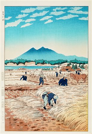 Shiro Kasamatsu, Torire, Tsukubasan (Raccolta del riso, Monte Tsukuba). 1953....