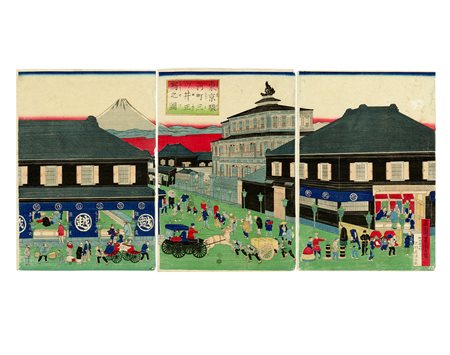Utagawa Yoshitora, Tôkyô Suruga-chô Mitsui shôsha no zu (Un'immagine accurata...