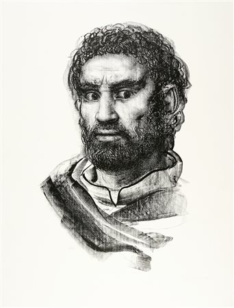 Pietro Annigoni, Lotto composto di 4 incisioni. 1977. 1) Dolore e preghiera....