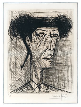 Bernard Buffet, Torero I. 1961. Acquaforte. mm 633x490. Foglio: mm 755x550....