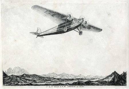 Antonio Carbonati, Lotto composto di 5 incisioni. 1922. 1-2) L'S.71 della...