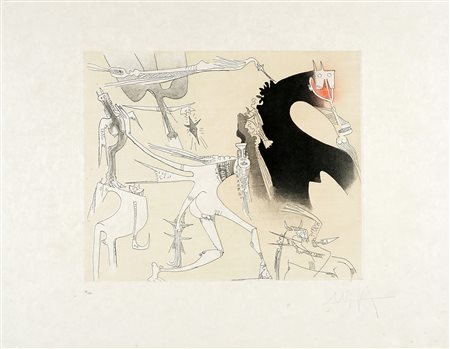 Wifredo Lam, Sin Titulo, dalla cartella Lames de Lam. 1977. Acquaforte e...