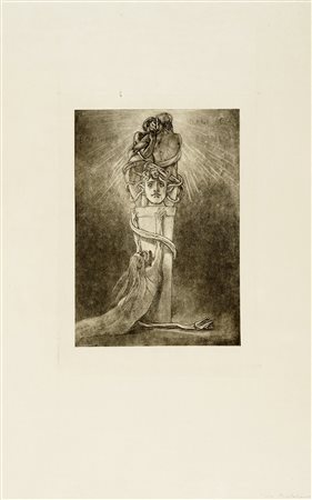 Félicien Rops, Lotto composto di 2 incisioni dalla cartella Les Diaboliques....