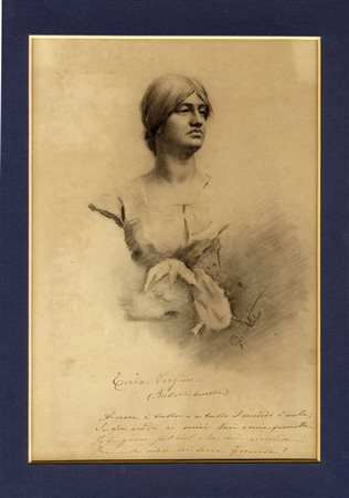 Anonimo dell'inizio del XX secolo, Terra Vergine. 1900. Carboncino su carta...