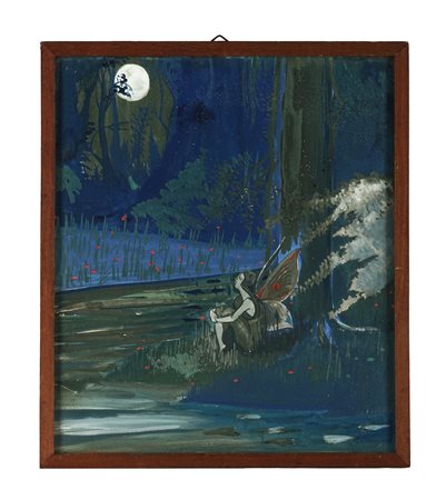 Anonimo dell'inizio del XX secolo, Fata. 1900. Tempera su cartone. cm 27x24....