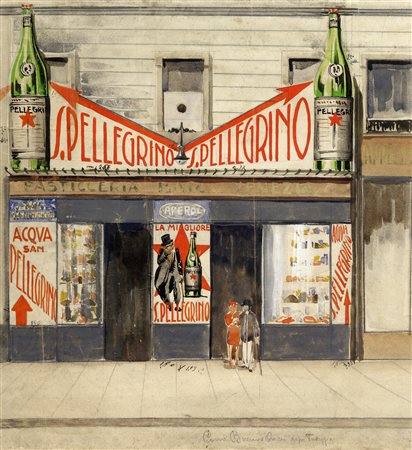 Anonimo del XX secolo, Bozzetto cartellonistico pubblicitario Acqua San...