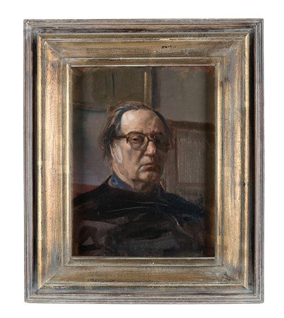 Pietro Annigoni, Autoritratto. 1982. Olio su cartone telato. cm 40x30....