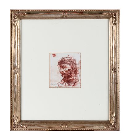 Pietro Annigoni, Ritratto maschile. 1900. Tecnica mista su cartone. cm...