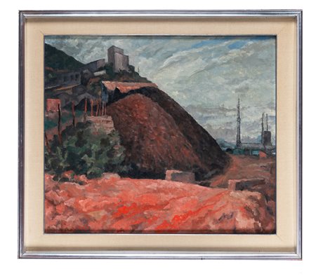 Lino Bianchi Barriviera, Rio Marina - Elba. 1973. Olio su tela. cm 60x70....