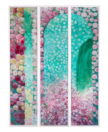 Galileo Chini, Giardino delle rose. 1915. Olio su tela in 3 pannelli. cm...