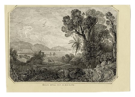 Friedrich August Elsasser, Lotto composto di 4 disegni a tema naturalistico....