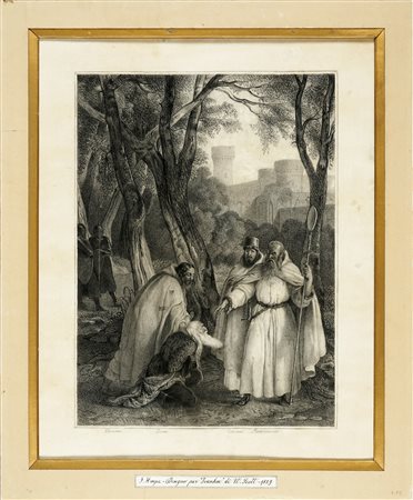 Francesco Hayez [attribuito a], Episodio dell'Ivanhoe di Walter Scott. 1830....