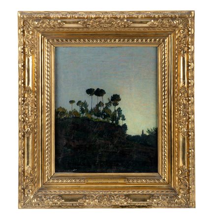 Llewelyn Lloyd, Motivo Antico (Sera) - Palaia. 1902. Olio su tavola. cm...