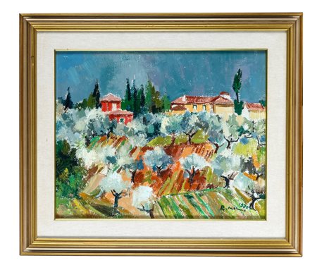 Rodolfo Marma, Belvedere. 1970. Olio su tela. cm 40,6x49,5. Firmato e datato...