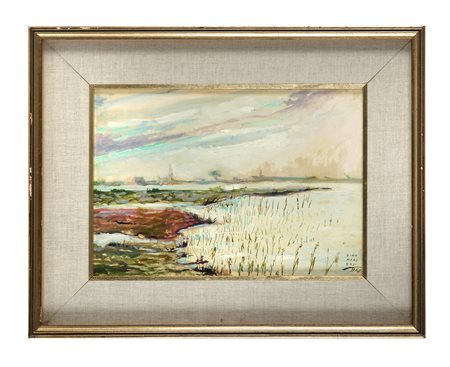Dino Martens, Impressione. 1968. Olio su tavoletta. cm 25x35. Firma e data in...