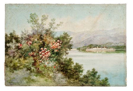 Alberto Prosdocimi, Il Lago di Como. 1800. Acquerelli su carta. mm 340x500....