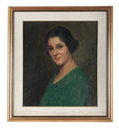 Giuseppe Rossi, Ritratto di signora. 1900. Olio su tela. cm 48,5x42,2....