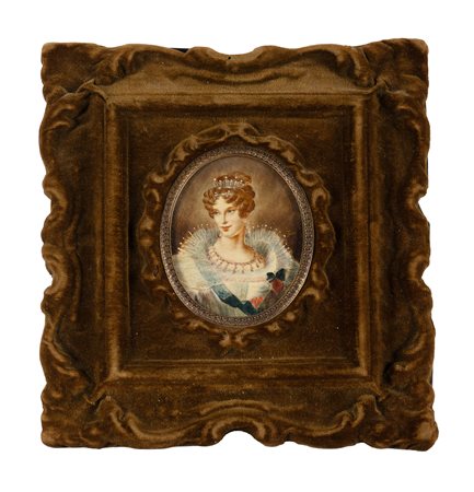 Joseph Alfred Terry, Microritratto dell'arciduchessa Maria Luisa. 1800. Olio...