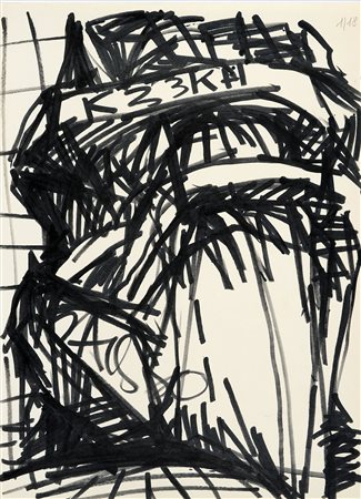 Vinicio Berti, Senza titolo. 1950. Pennarello nero su carta. mm 465x340. Il...