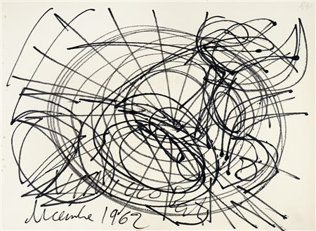 Vinicio Berti, Senza titolo. 1962. Pennarello nero su carta. mm 340x465. Il...