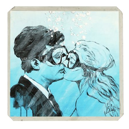 Blub, La Dolce Vita. 2000. Offset applicato a sportello. mm 347x355. Firma a...
