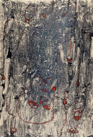 Giuseppe (detto Pinot) Gallizio, Il verreglasse. 1956. Monotipo su carta con...
