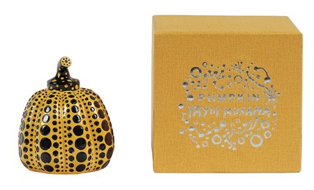 Yayoi Kusama, Pumpkin (Yellow and black). 2015. Multiplo in resina. cm...