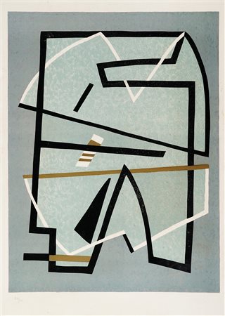 Alberto Magnelli, Senza titolo. 1900. Serigrafia. mm 815x612. Foglio: mm...