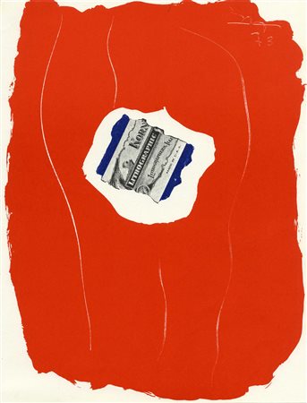 Robert Motherwell, Tricolor. 1973. Litografia e offset. mm 310x241. Siglata e...