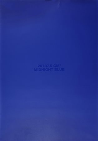 Maurizio Nannucci, 20737.5 cm² Midnight Blue. 1950. Serigrafia. mm 1750x1180....