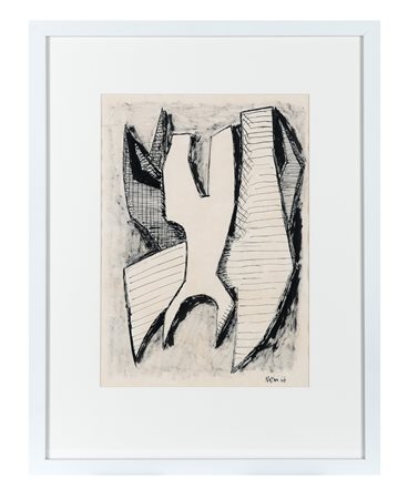 Gualtiero Nativi, Studio. 1966. Pennello, penna e inchiostro di china su...