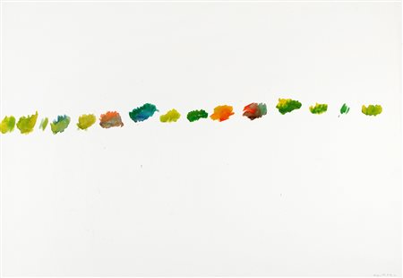 Mario Nigro, R.96.10 1987. Acquerello su carta greve Fabriano. mm 700x1000....