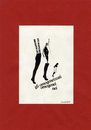 Michele Perfetti, Poesia visiva N.1. 1968. Composizione tipografica. mm...