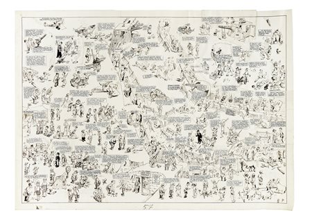Benito Jacovitti, Divina Commedia. Inferno. 1947. Penna e inchiostro di china...