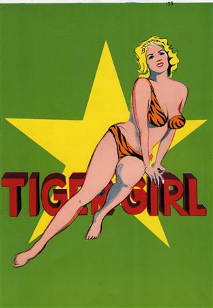 Mel Ramos, Tiger Girl. 1964. Litografia a colori. mm 390x275. Foglio: mm...