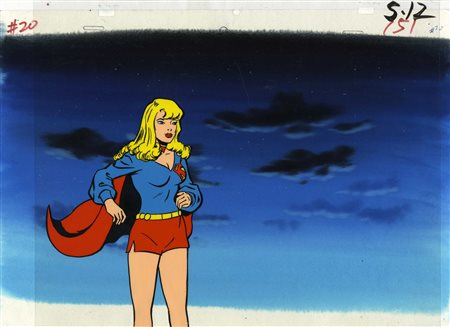 Anonimo del XX secolo, Supergirl. 1970. Set up originale a china e tempera su...