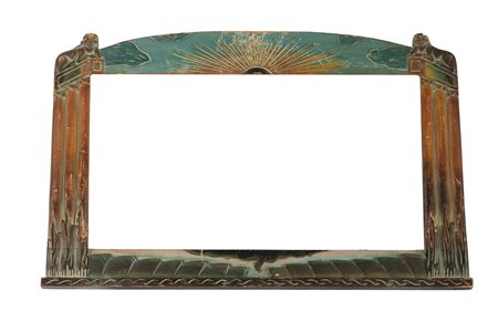 Anonimo simbolista, Lotto composto di 2 cornici simboliste. 1900. Legno...
