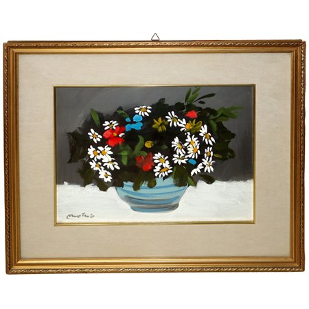 Enotrio Pugliese (Buenos Aires 1920 - Pizzo 1989)  - Vaso di fiori, 20° Secolo