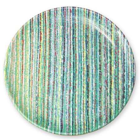 Piero Dorazio (Roma 1929 - Perugia 2005)  - Piatto da muro in ceramica invetriata