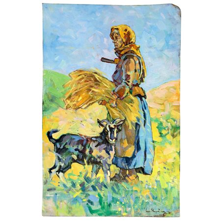 Epaminondas Thomopulos (1878 - 1976)  - Contadina, 20° Secolo