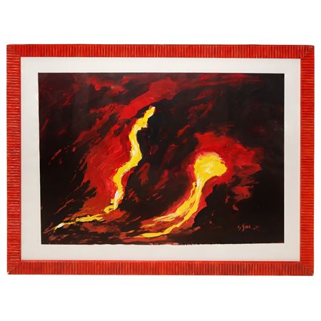 Gilda Gubiotti (XX secolo)  - Etna in eruzione, 20° Secolo