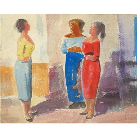 Giovanni Alicò (Catania 1906 - Milano 1971)  - Le tre comari