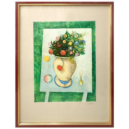Aldo Gentilini (Genova 7 febbraio 1911 - Volpeglino 10 agosto 1982)  - Vaso di fiori