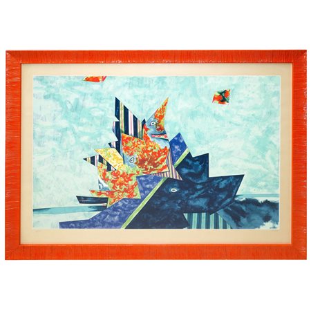 Gianni   Dova (Roma  1925 - Pisa 1991)  - Gabbiani, 1976