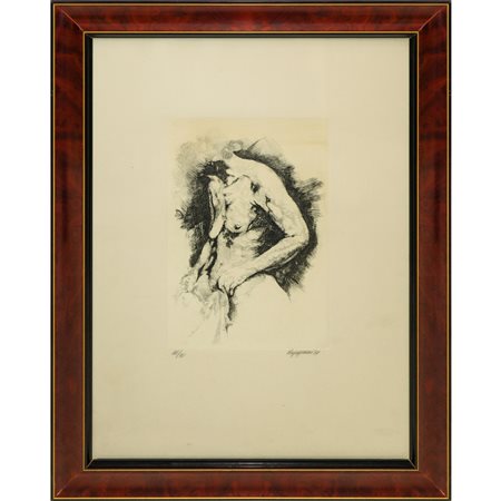 Renzo Vespignani (Italian 1924 - 2001)  - Nudo di donna