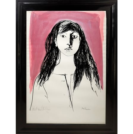 Sebastiano Milluzzo (Catania 1915 - Catania 2011)  - Ritratto di donna