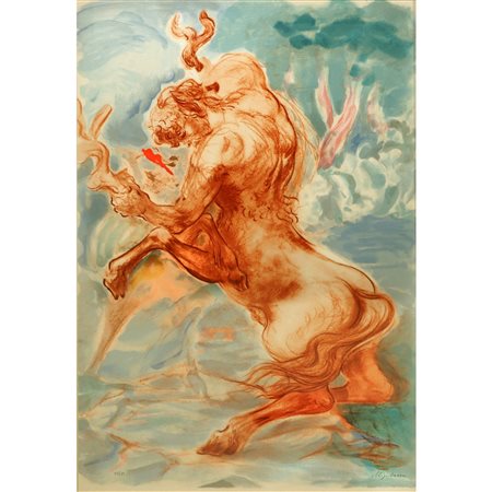 Aligi Sassu (Milano 17/07/1912 - Pollença 17/07/2000)  - Centauro