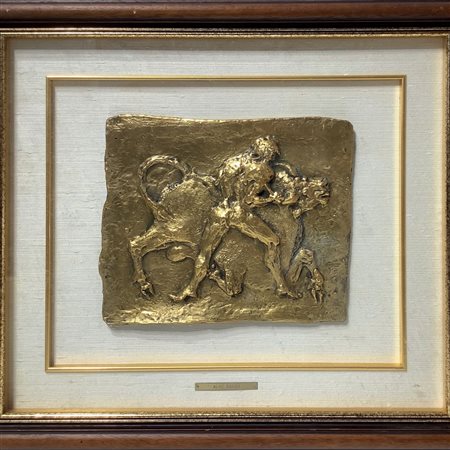 Aligi Sassu (Milano 17/07/1912 - Pollença 17/07/2000)  - Nudo di uomo con toro