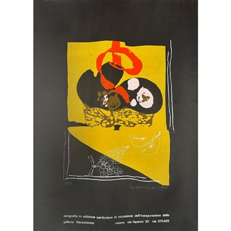 Alberto Gianquinto (Venezia  29 marzo 1929 - Jesolo 17 maggio 2003)  - Natura morta, 1972