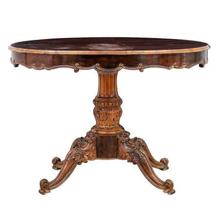 MANIFATTURA SICILIANA DEL XIX SECOLO, Tavolo da centro